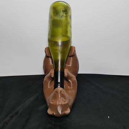 Bear wine bottle holder